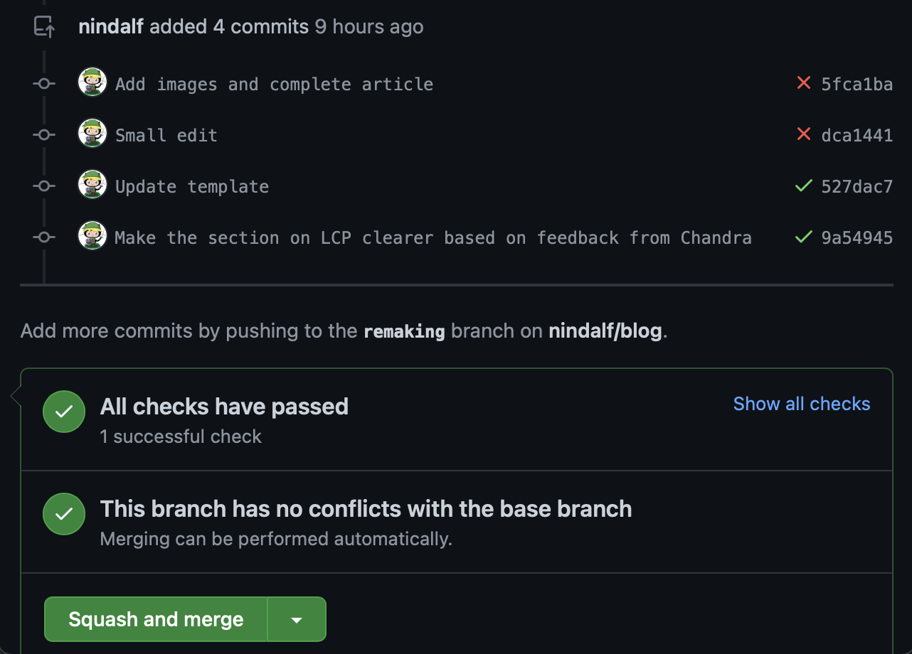 Pull request for this article