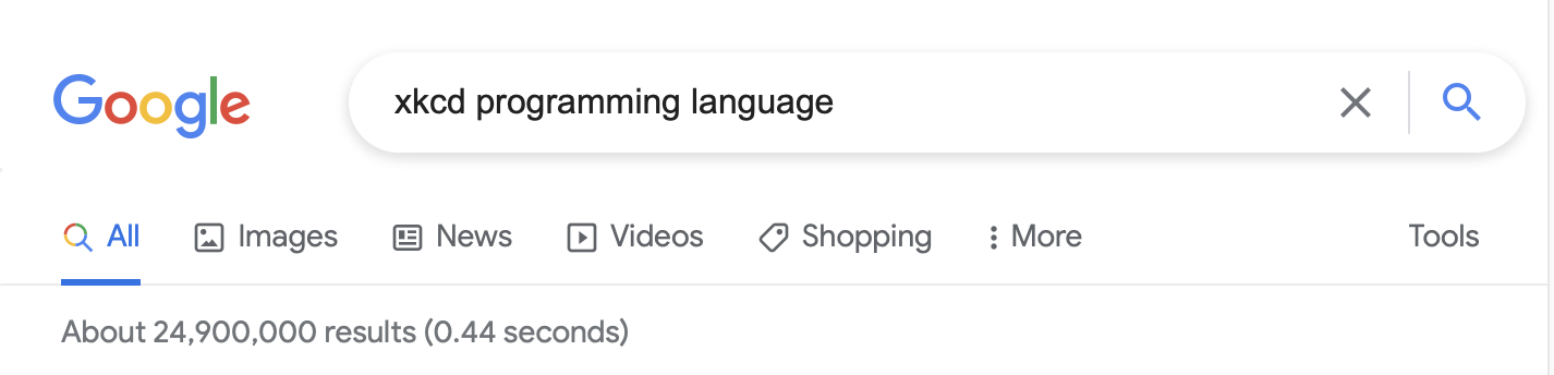 XKCD programming language